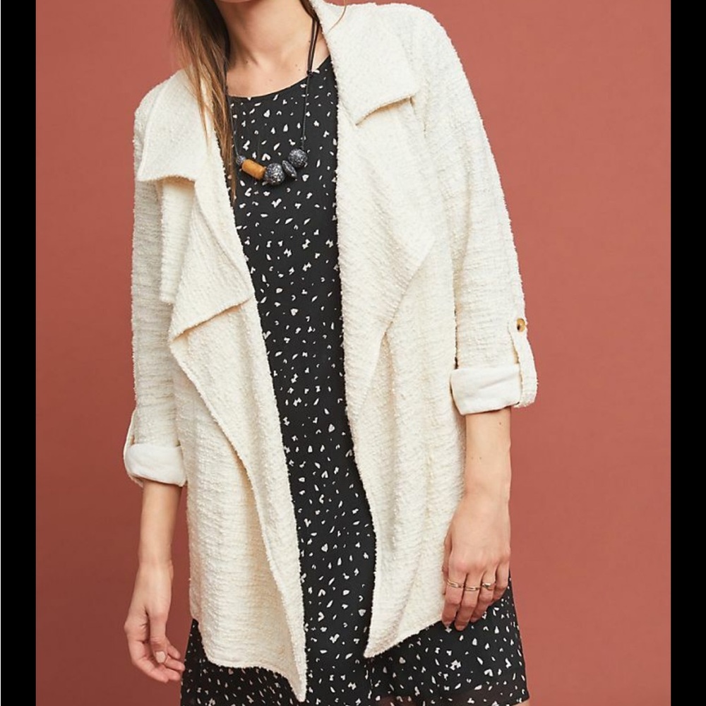 Dolan Cream Textured Knit Cardigan
